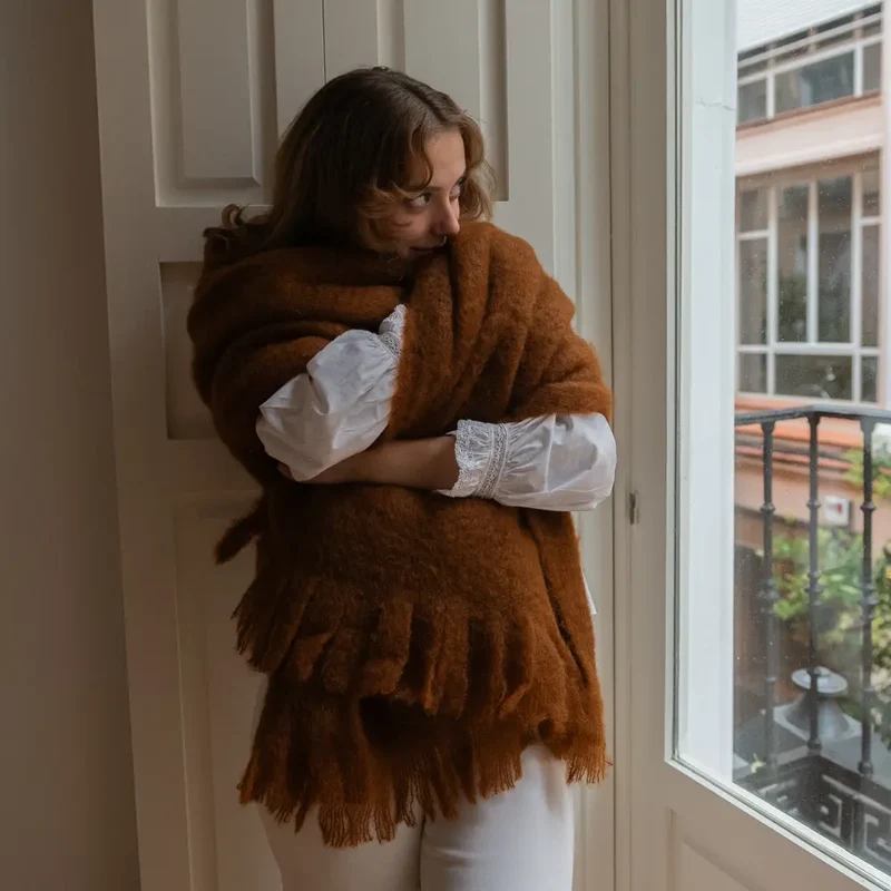 Echarpe Mohair Marrón
