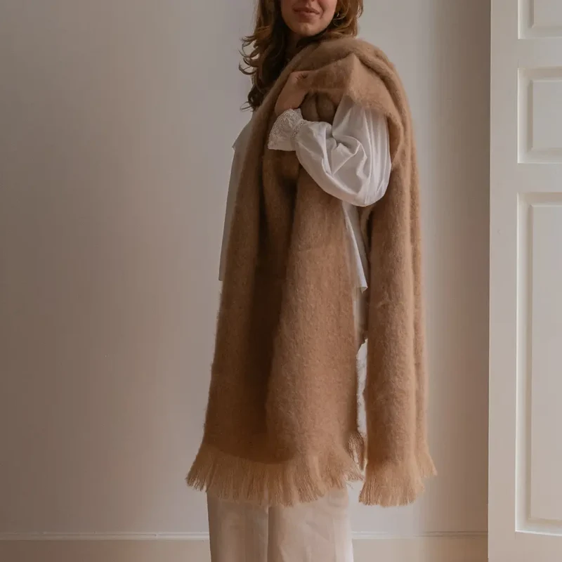Echarpe Mohair Camel