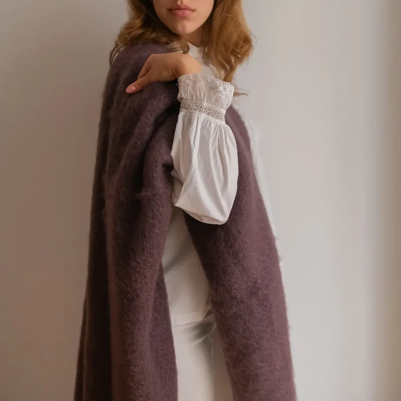 Echarpe Mohair Berenjena