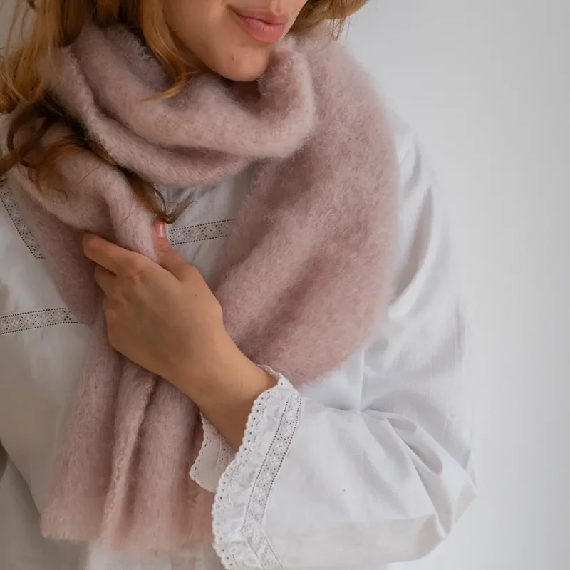 Foulard Mohair Rosa Palo