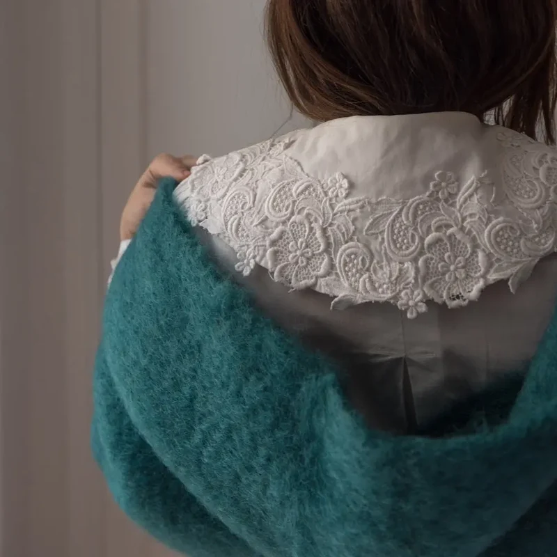 Foulard Mohair Verde Esmeralda