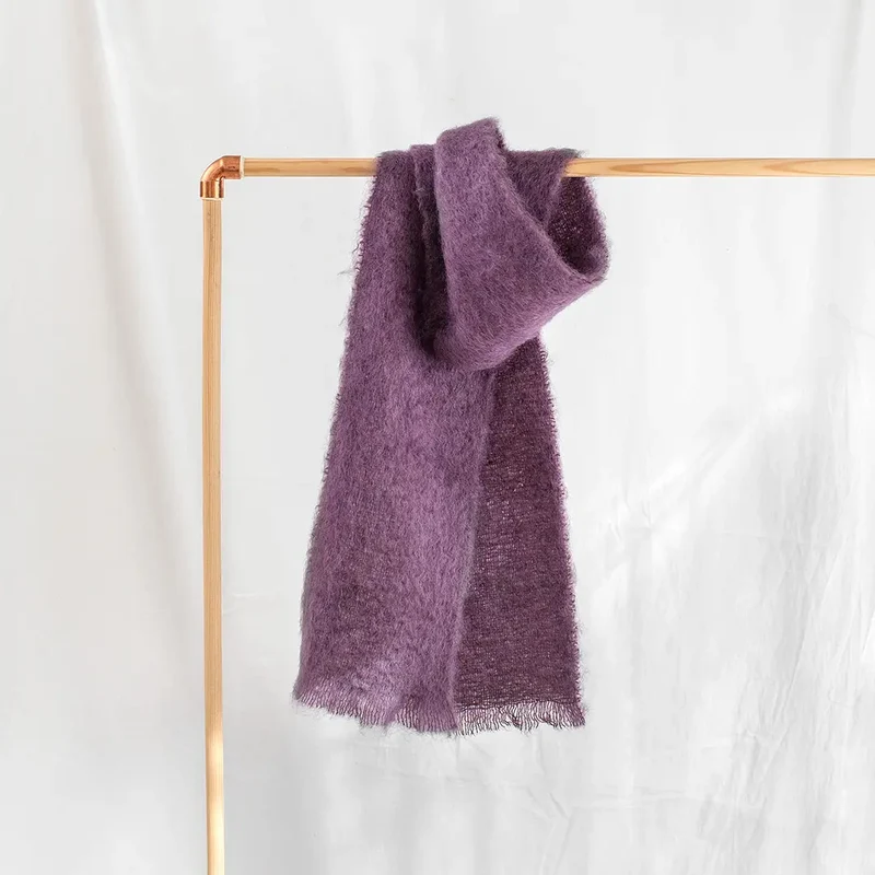 Foulard Mohair Berenjena