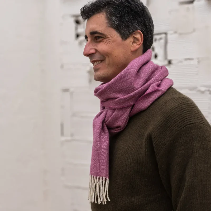 Bufanda de Lana Merino Colorete