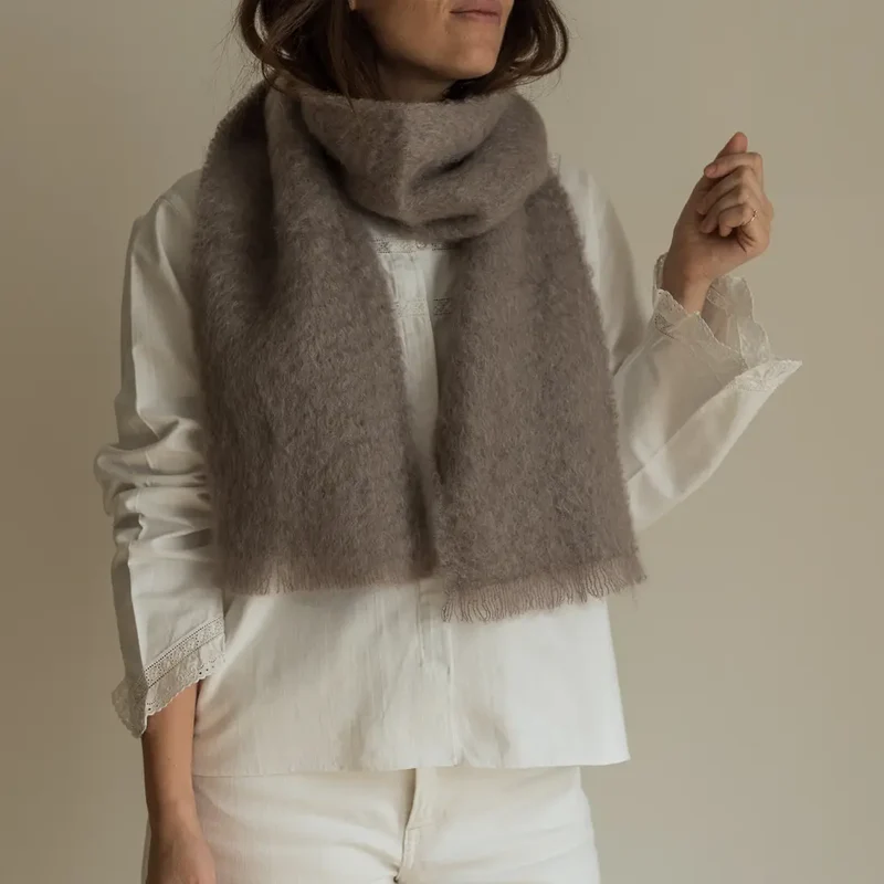 Foulard Mohair Visón
