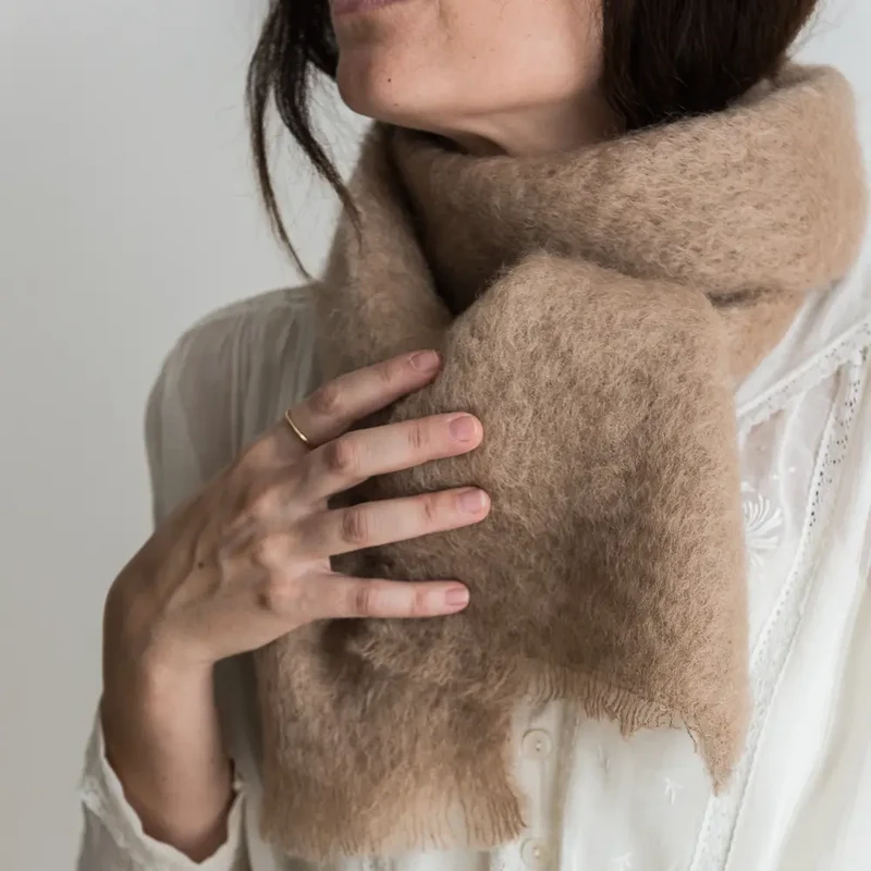 Foulard Mohair Camel