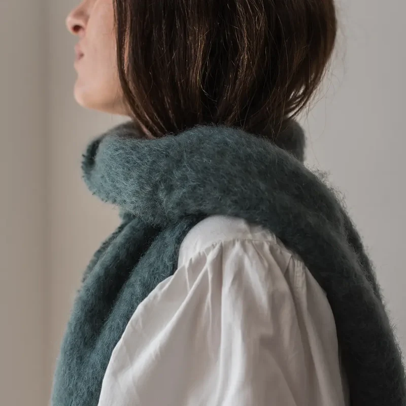 Foulard Mohair Gris Marengo