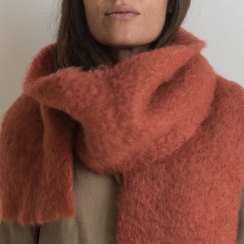 Foulard Mohair Rosa Terracota