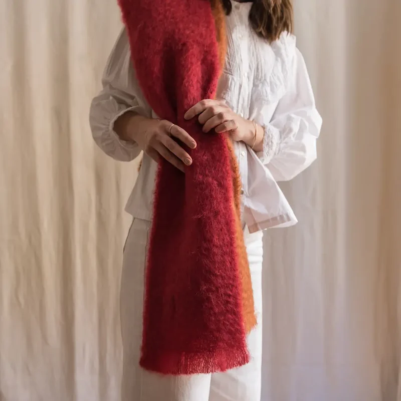 Foulard Mohair Rojo