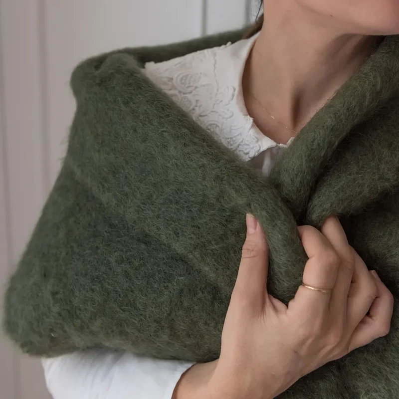Bufanda Mohair Caqui