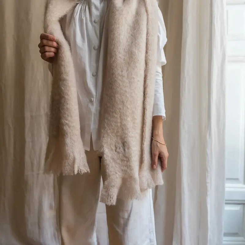 Bufanda Mohair Crudo