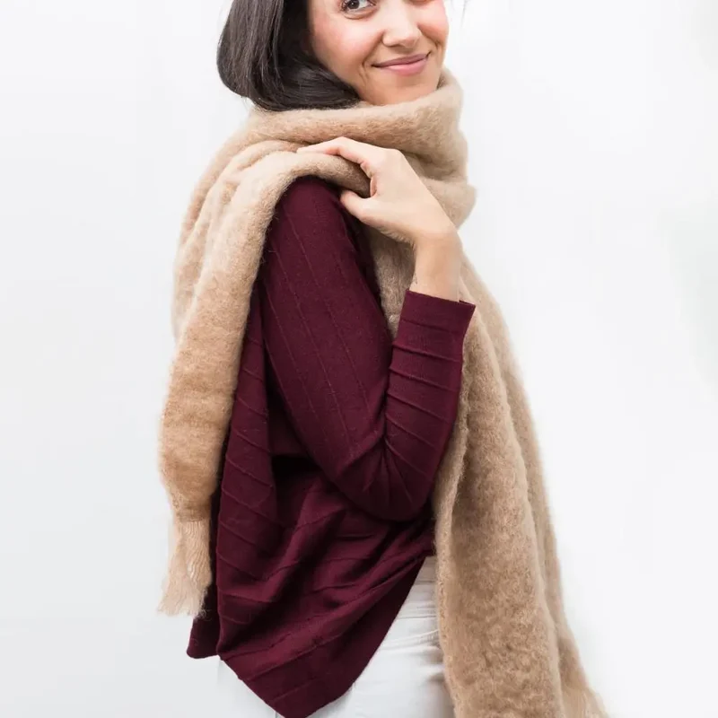 Bufanda Mohair Camel