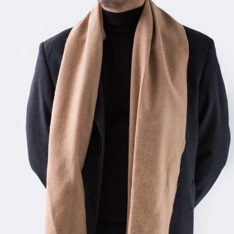 Bufanda de Lana Merino Camel