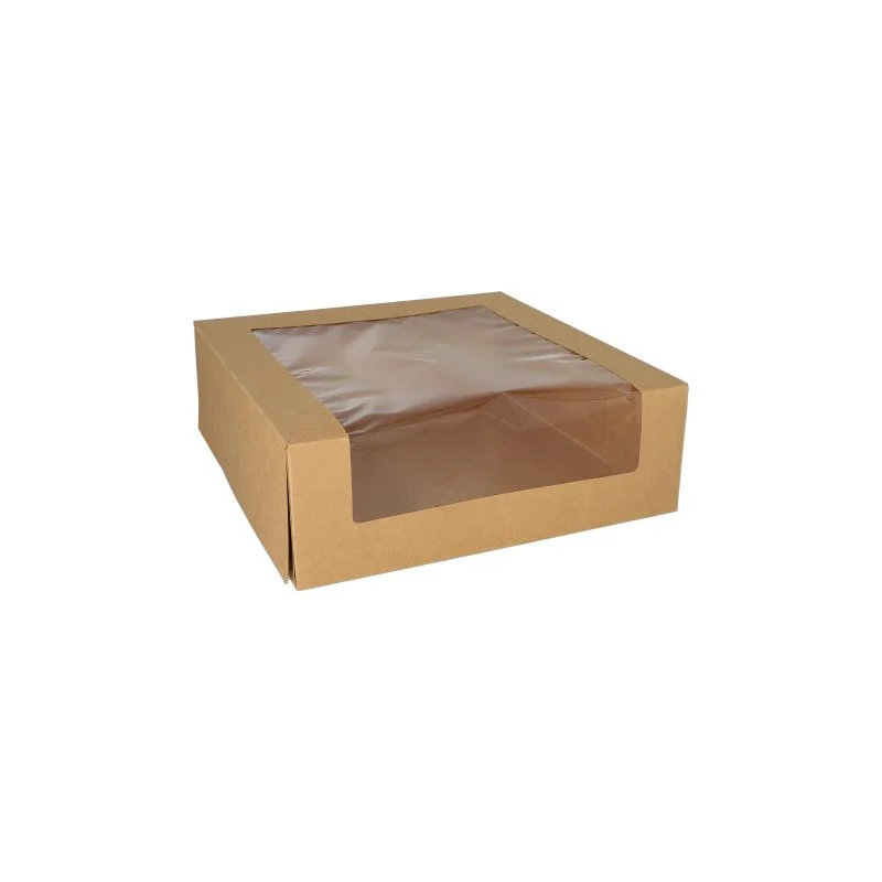 Cajas para ROSCON /Tarta 30 x 30 x 10 cm con ventana de PLA (25 unid/pack)