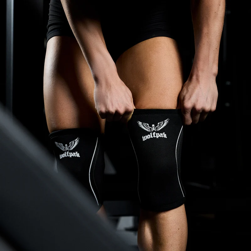 7mm Deathwing Logo Black Knee Sleeves