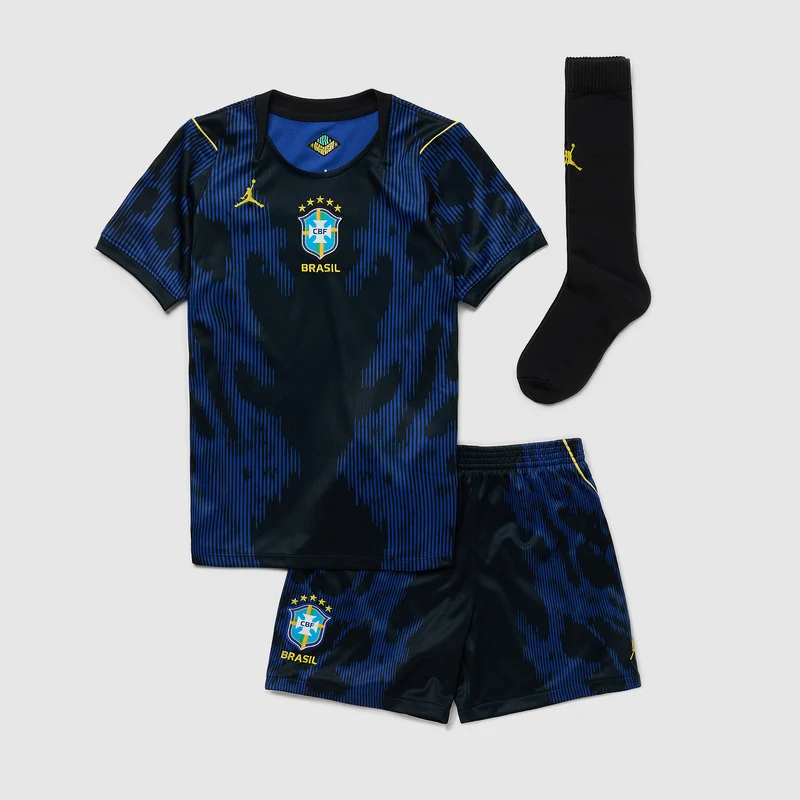 Kit Jordan Brasil 2026 LittleDri-FIT Stadium Segunda equipación para niños