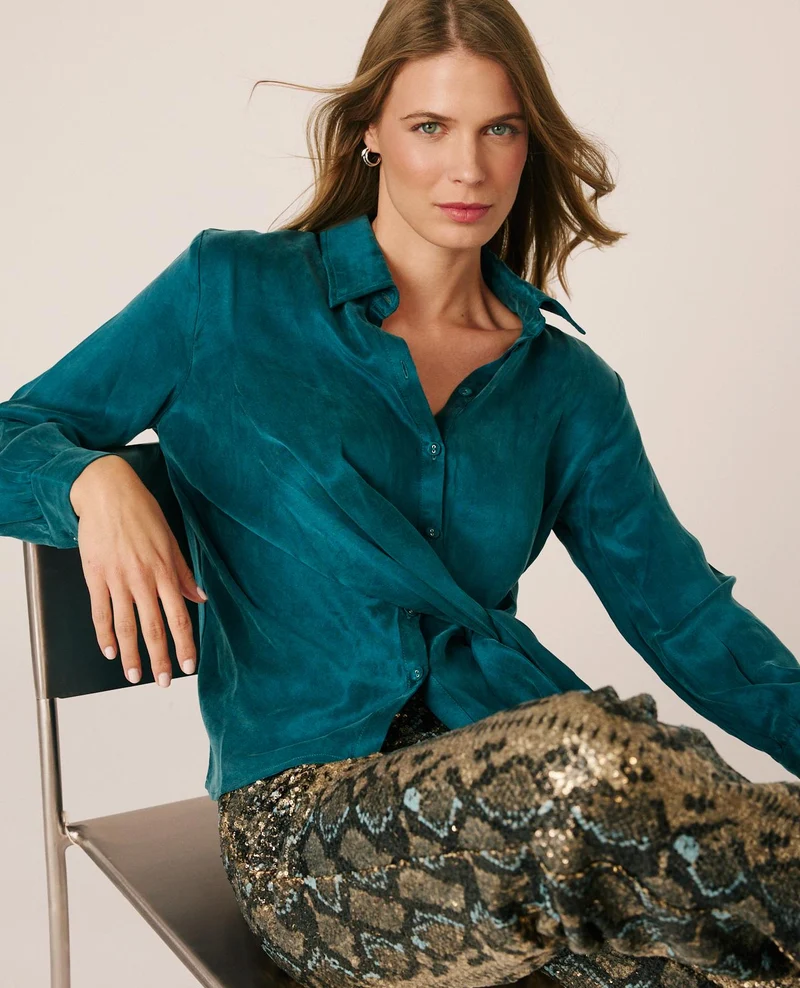 BLUSA SATÉN CAMISERA