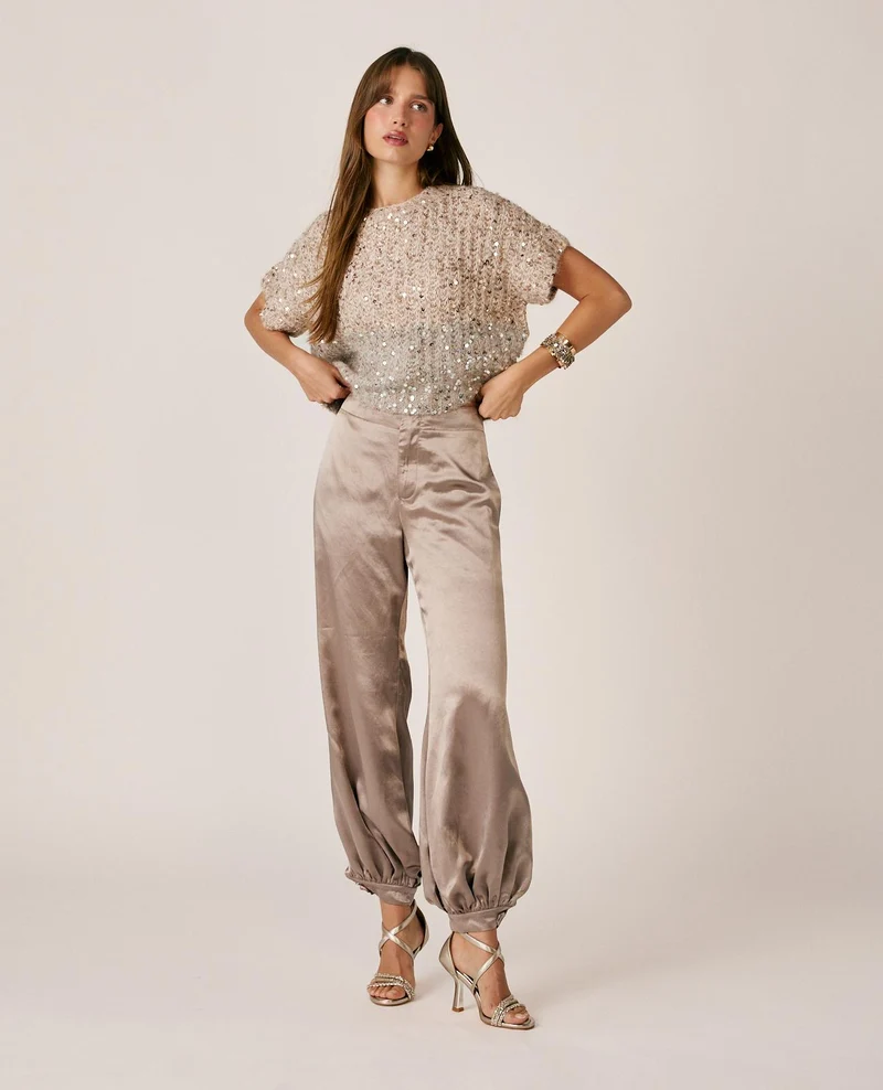 PANTALÓN BOMBACHO SATÉN