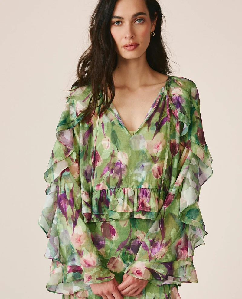 BLUSA MANGA VOLANTES