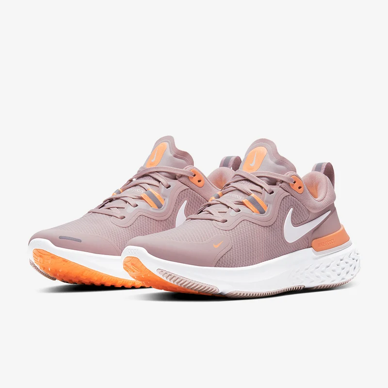 Nike Womens React Miler - Champagne/White-Orange Pulse