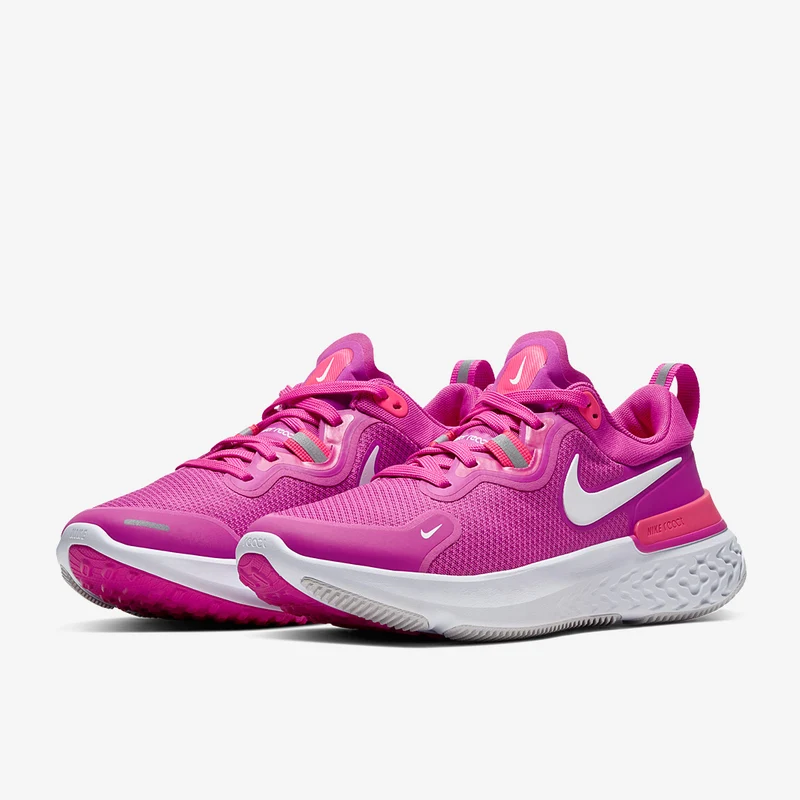 Nike Womens React Miler - Fire Pink/White-Team Orange