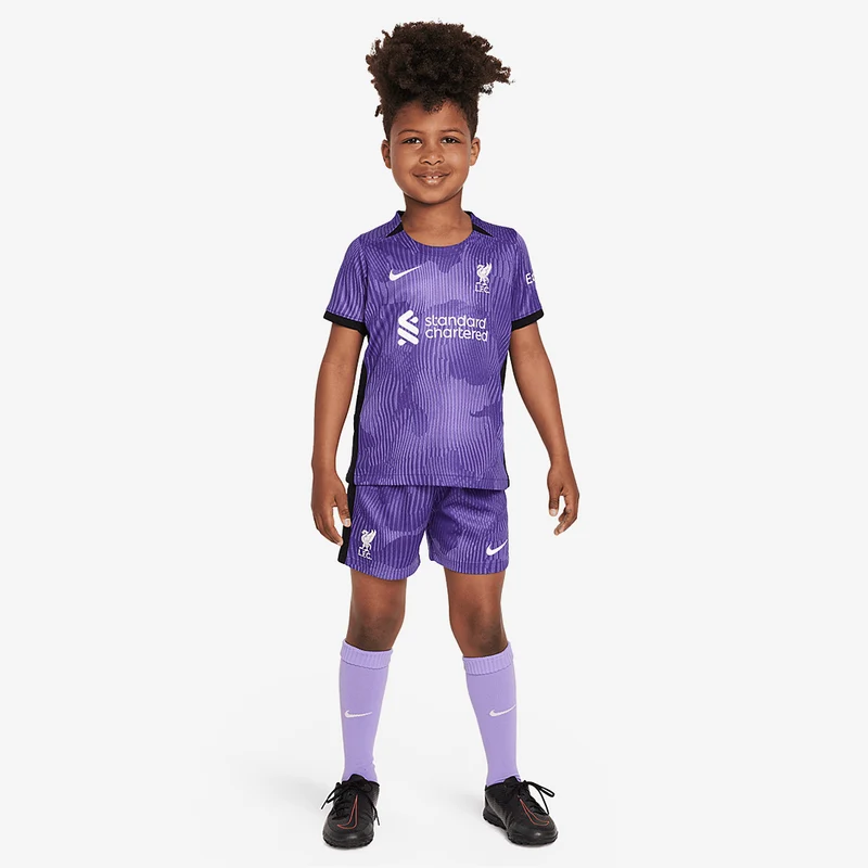Tercera Equipación Nike Liverpool 23/24 Dri-Fit para niños pequeños