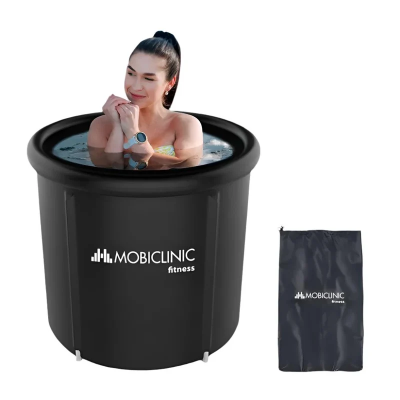 Bañera de recuperación muscular | 350L | Con tapa | 80x80x70cm | Hielo | Agua caliente | Borde inflable | Artic | Mobiclinic