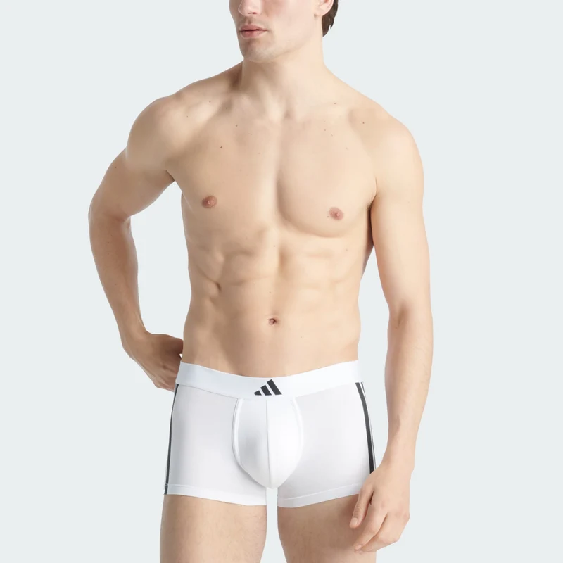adidas ACTIVE FLEX COTTON 3 STRIPES LOW RISE TRUNK 2 PACK UNDERWEAR