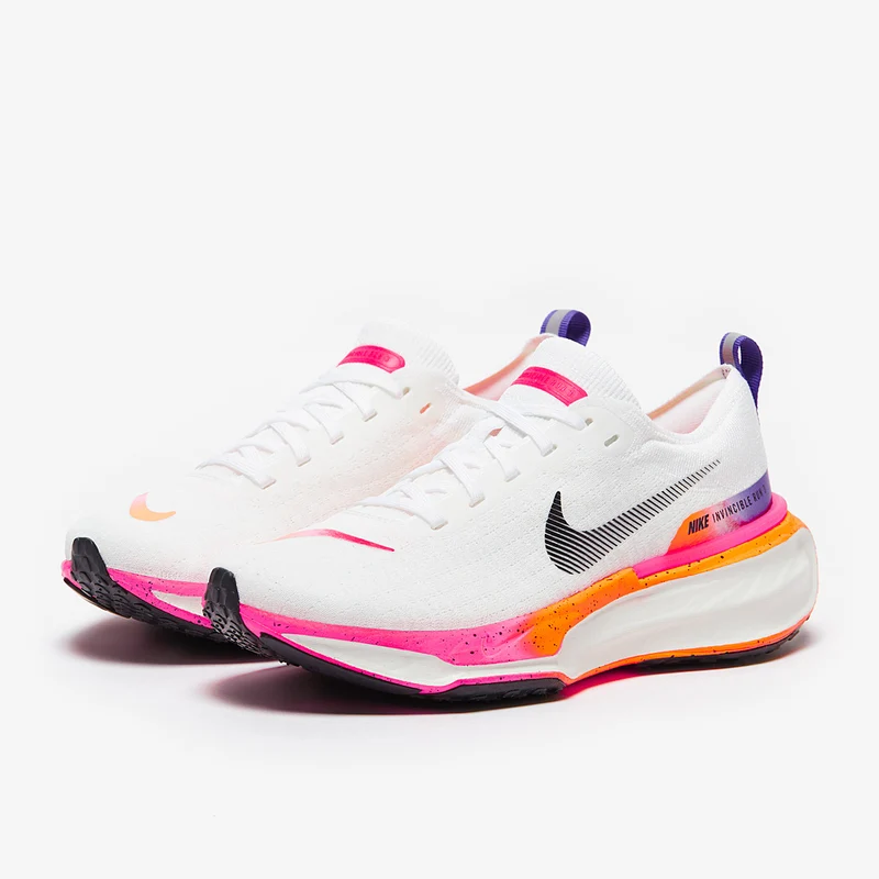 Nike ZoomX Invincible Run Flyknit 3 para mujer - Blanco/Negro/Mango Claro