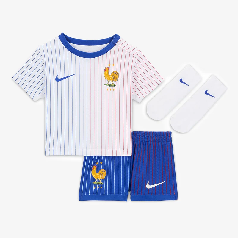 Segunda equipación Nike Francia 2024 Dri-FIT Stadium para bebés