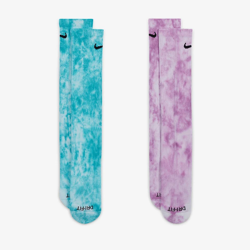 Calcetines Nike Everyday Plus acolchados Tie-Dye Crew (2 Pairs)