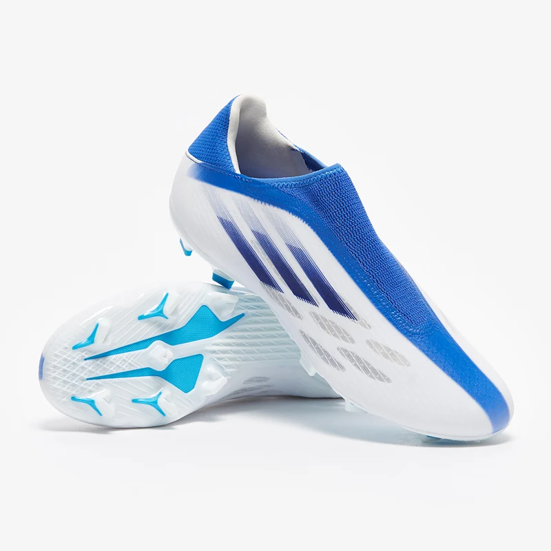 adidas X Speedflow.3 Sin Cordones FG - Blanco/Legacy Índigo/Hi
