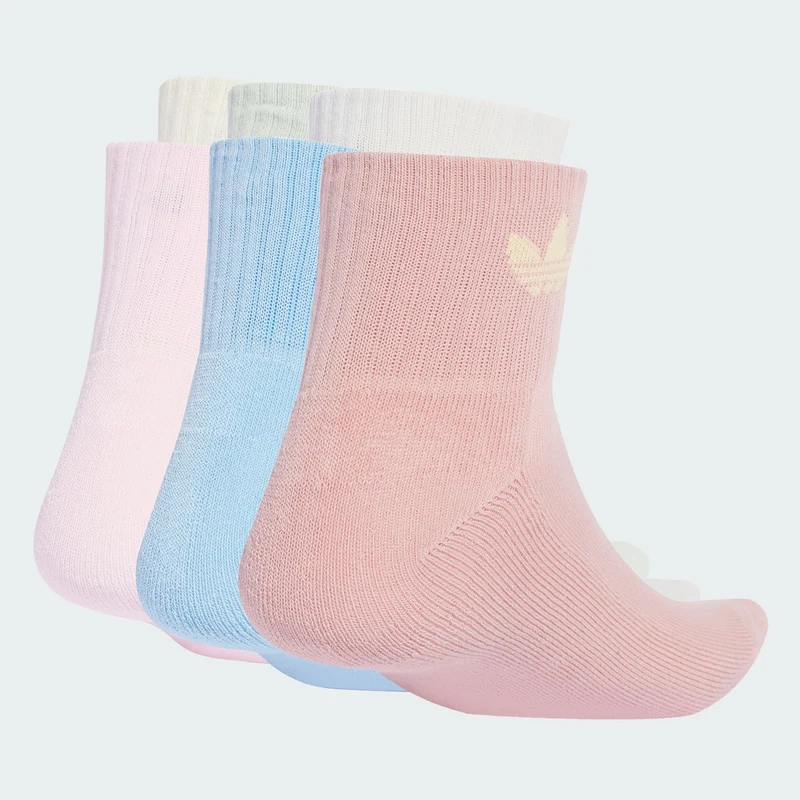 adidas Originals Unisex Mid Ankle Socks 6 Pairs