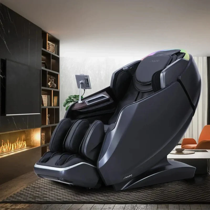 NAIPO S61 4D Massagesessel – S+L-Schiene 130 cm, 20 Programme, 40 Luftkissen