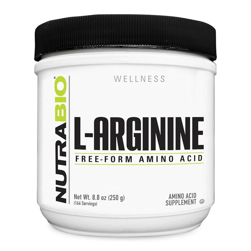 NutraBio Suplemento Deportivo L-Arginine Free-Form Amino Acid, 250 g
