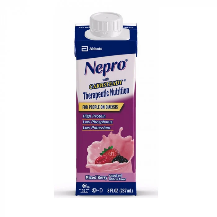 Nepro Mixed Berry, 8 Ounce Recloseable Carton, Abbott 64796 - Case of 24