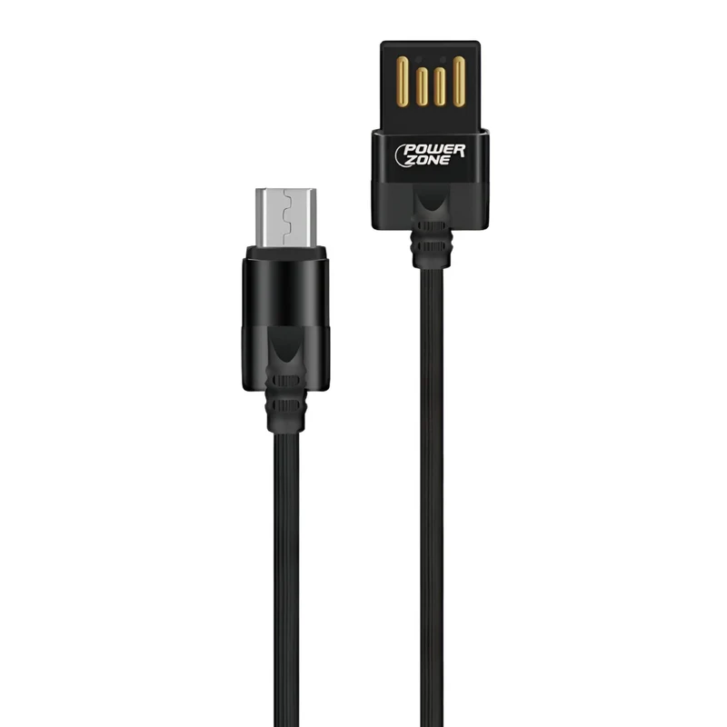 POWERZONE Cable de Carga Doble Cara Micro-USB a USB-A 1m, T56-MICRO
