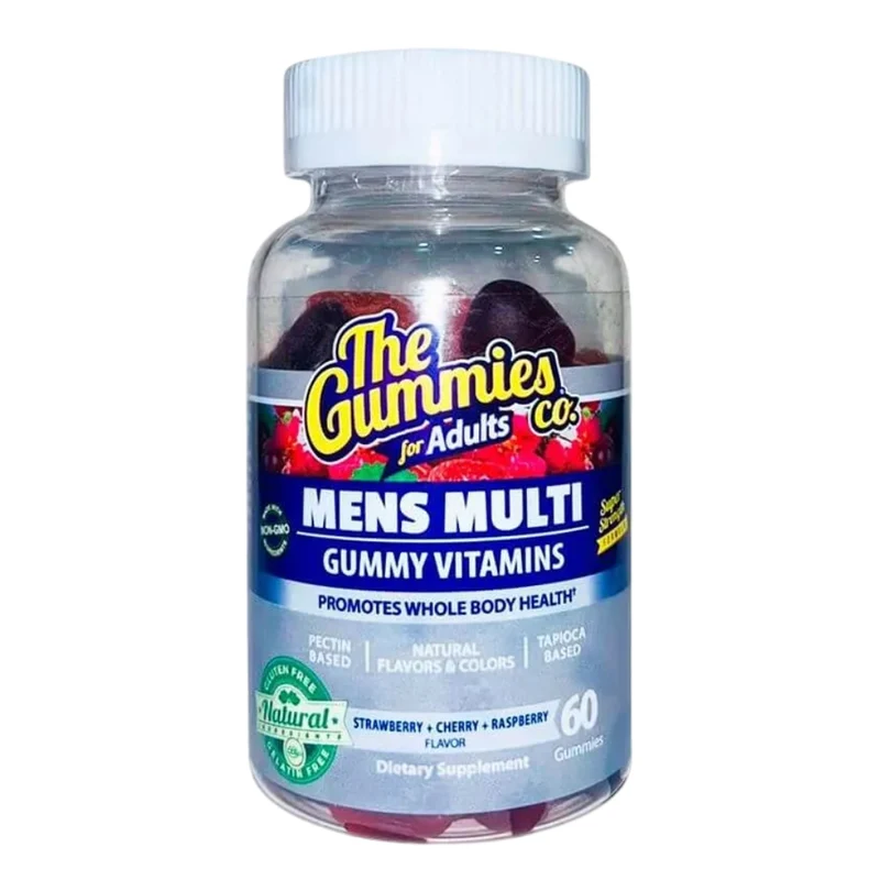 The Gummies Suplemento Alimenticio Mens Multi Fresa/Cereza/Frambuesa, 60 Gomitas