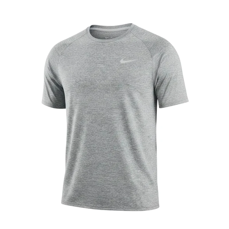 Nike Camiseta Dri-FIT Manga Corta Stride Gris, para Hombre