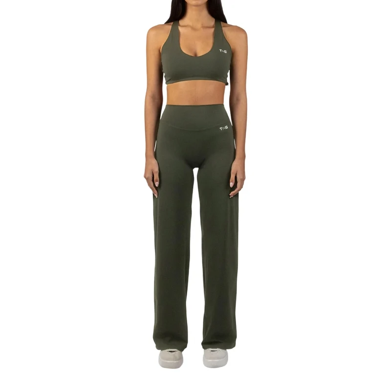 TNG Conjunto Deportivo Top y Leggings Relume Extendido Verde, para Mujer