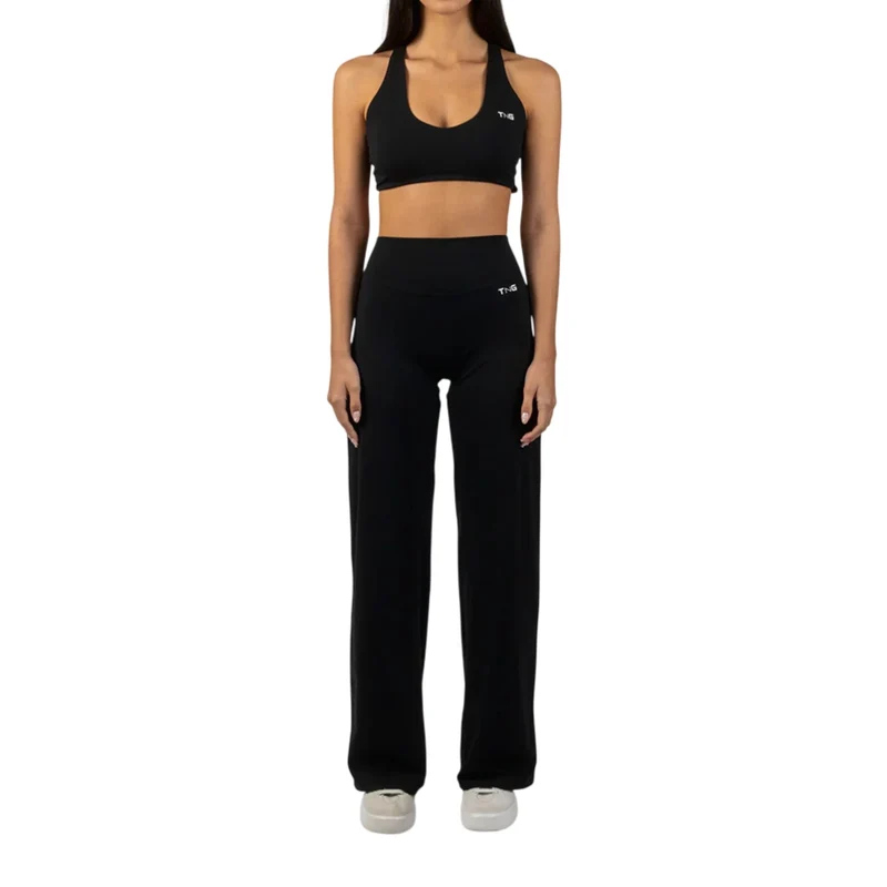 TNG Conjunto Deportivo Top y Leggings Relume Extendido Negro, para Mujer