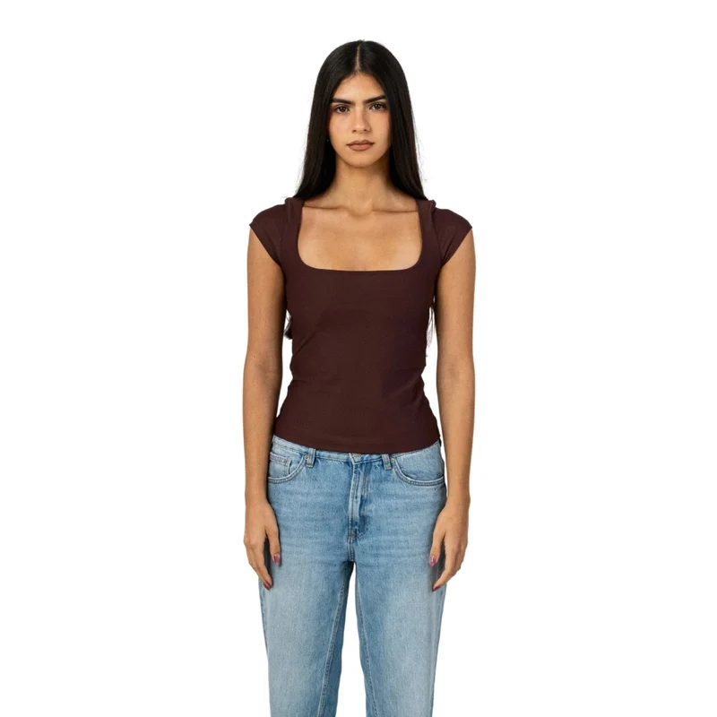 TNG Top Basic Sleeve Café, para Mujer
