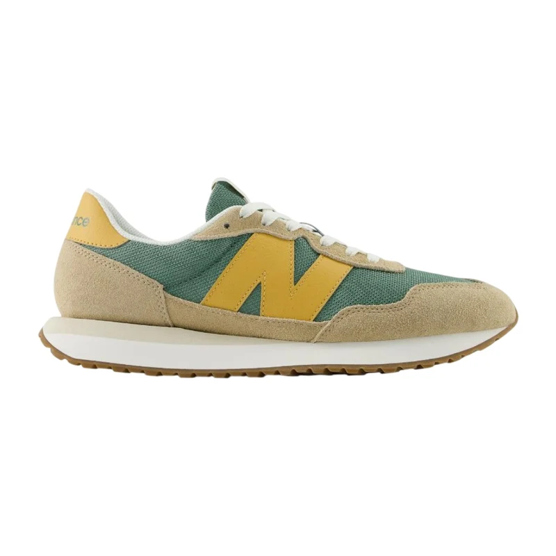New Balance Tenis 237 Café/Verde/Amarillo, para Hombre