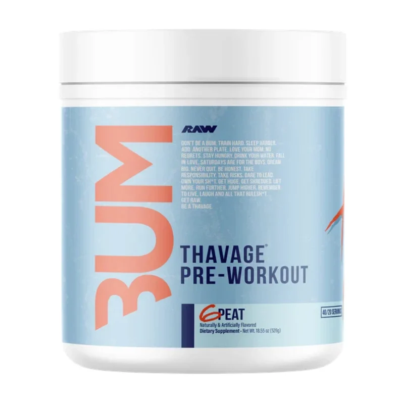RAW Nutrition Suplemento Deportivo CBUM Thavage Pre-Workout, 40/20 Porciones