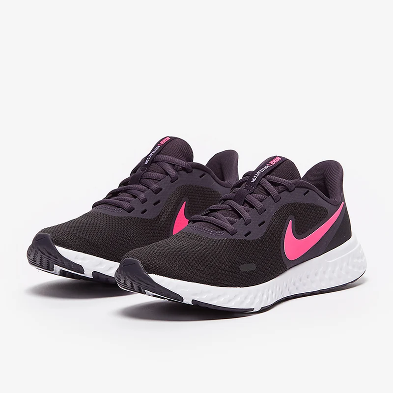 Nike Revolution 5 para mujer - Negro/Hyper Rosa/Cave Morado/