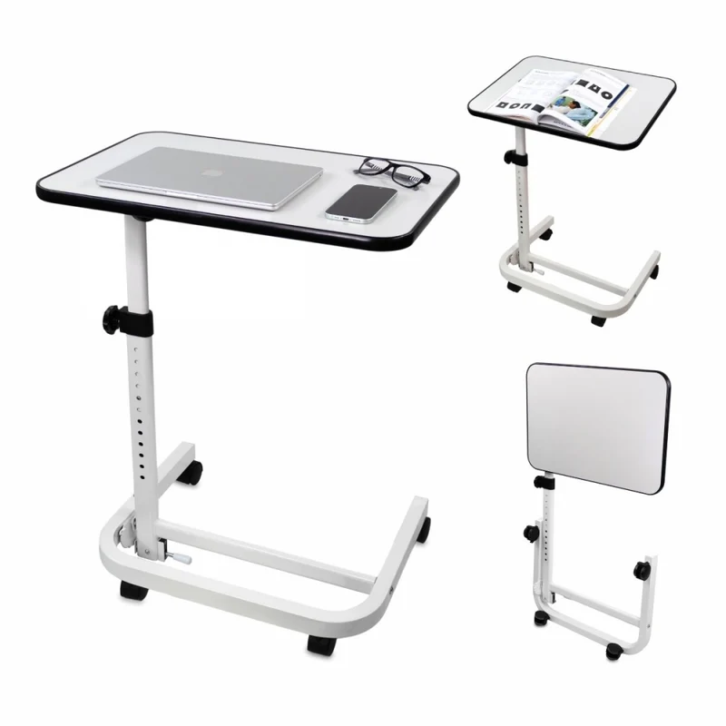 Mesa auxiliar ajustable | 12 alturas | Tablero con inclinación | Plegable | Ruedas con freno | Base en C | Cumbre | Mobiclinic
