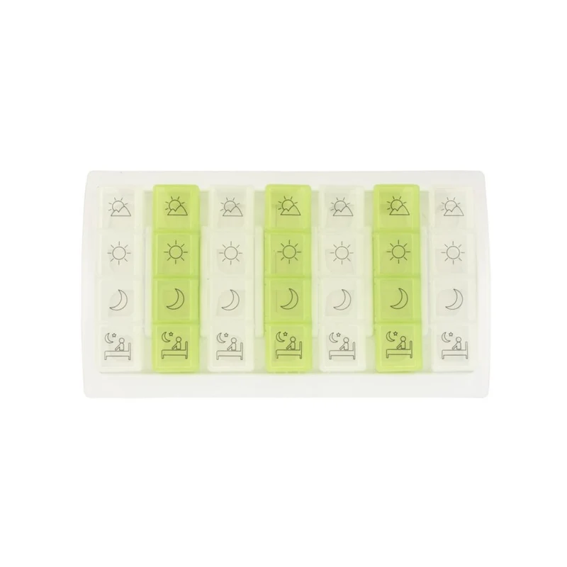 Pastillero semanal | 4 tomas diarias | Blanco |