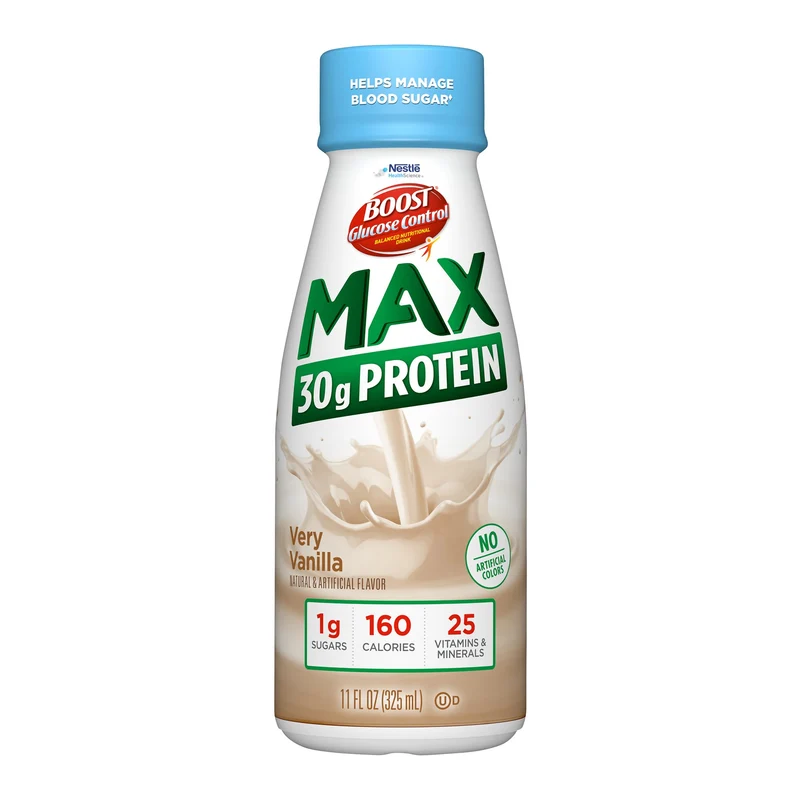 Boost Glucose Control Max Vanilla Oral Supplement, 11 oz. Bottle, Nestle Healthcare Nutrition 00041679572344, 12 Count