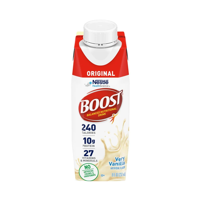 Boost Original Vanilla Oral Supplement, 8 oz. Carton, Nestle Healthcare Nutrition 00043900582764, 24 Count