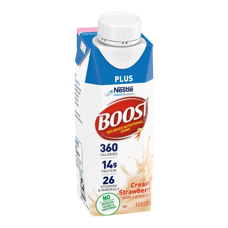 Boost Plus Strawberry Oral Supplement, 8 oz., Nestle Healthcare Nutrition 12187380, 24 Count