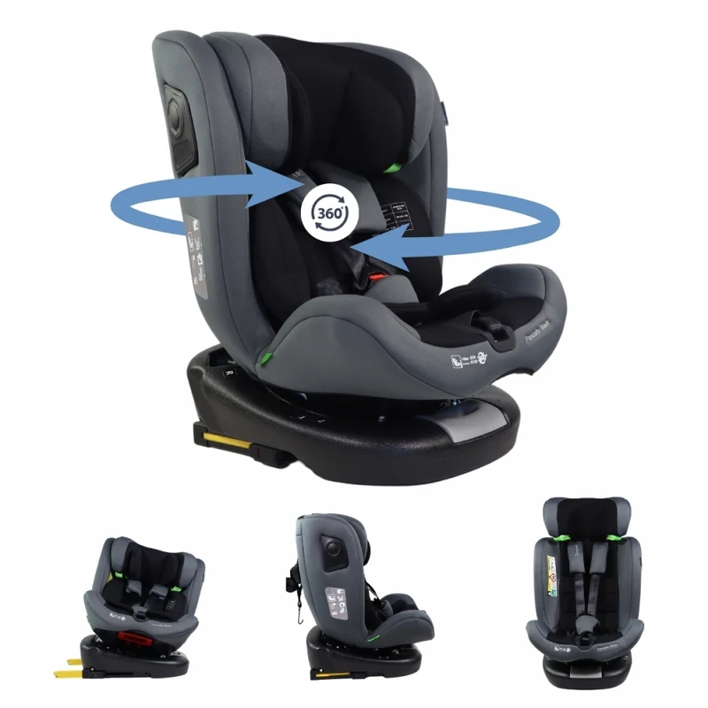Silla coche infantil | Giro 360º | Reclinable | 40-150 cm | 0-12 años | Isofix | Top Tether | Pandafix | Mobiclinic